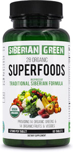 Siberian Green 28 Superfoods Orgánicos - 60 Comprimidos