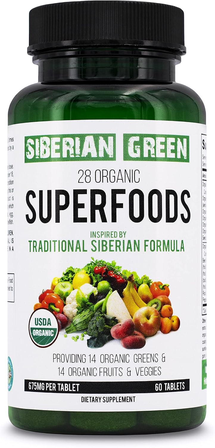 Siberian Green 28 Superfoods Orgánicos - 60 Comprimidos