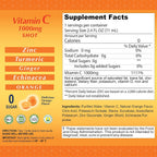 ALFA VITAMINS Vitamin C Shot 1000mg con Zinc, Jengibre y Equinácea - 80 dosis
