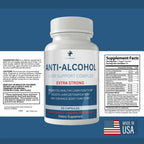 Suplemento Anti Alcohol Craving, Complejo Anti-Alcohol, 60 Cápsulas para Reducir Antojos