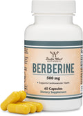 Berberina 500mg, Alta Pureza 97% HCL, 60 Cápsulas