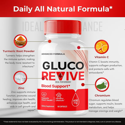 Gluco Revive Pills, Gluco Revive Supplement Capsules - 2 Pack – Image 7