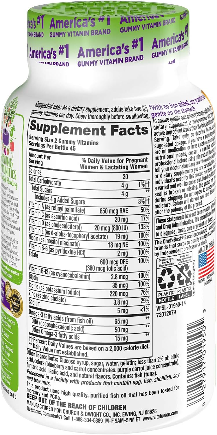 Vitafusion Vitaminas Prenatales en Gominolas, 90 unidades