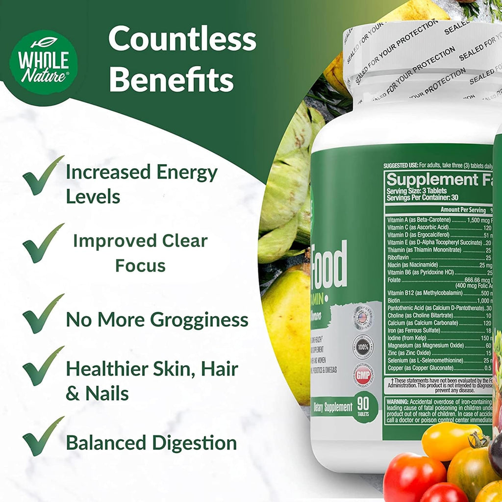 Whole Nature Multivitamínico Completo para Hombres y Mujeres - 1 Mes