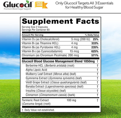 Glucocil – Cápsulas Vegetarianas para el Apoyo del Azúcar en Sangre – Image 8