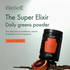 WelleCo The Super Elixir Daily Greens Powder - Sabor Naranja Sangre (Frasco)