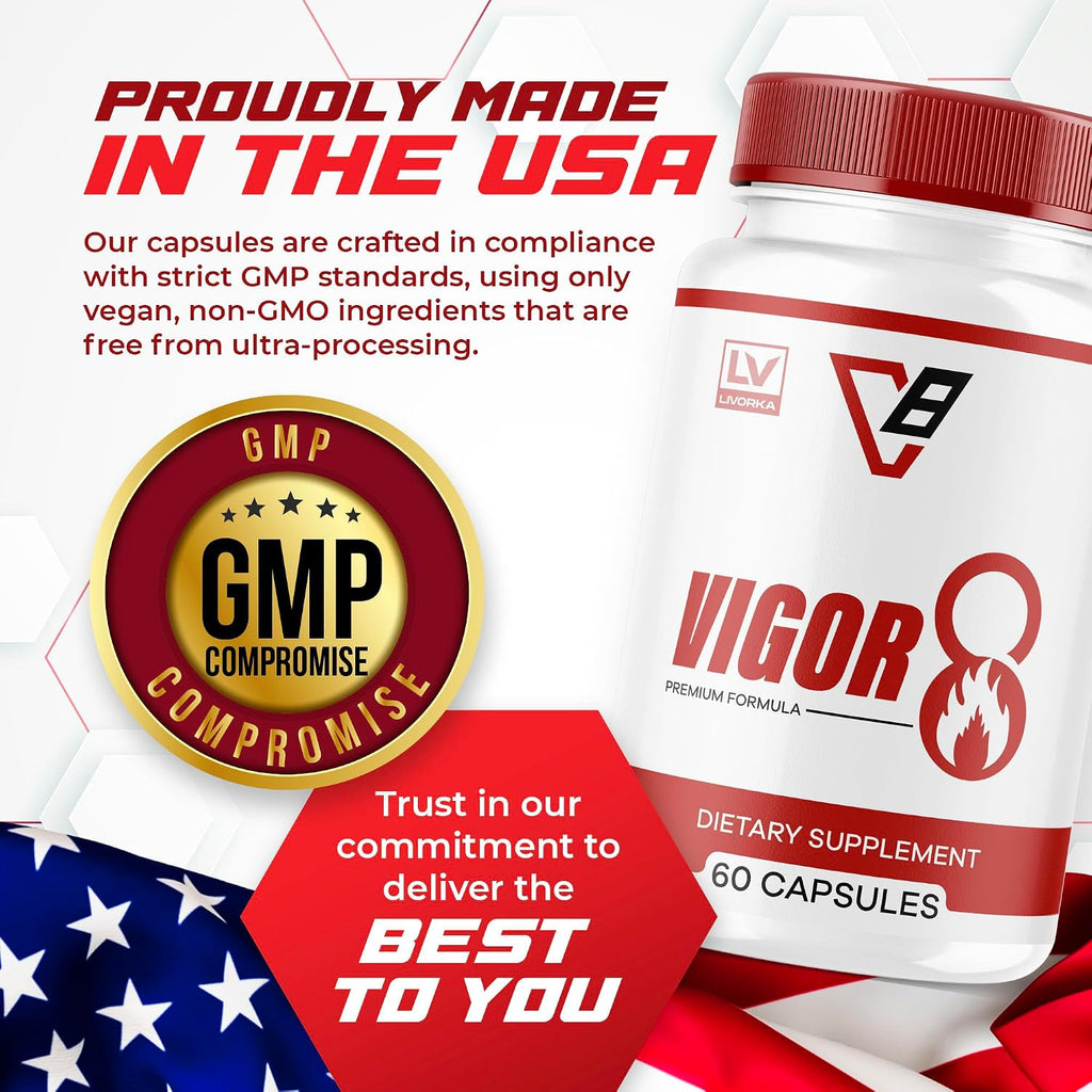 (5 Pack) Vigor 8 For Men, Vigor 8 Pills For Men, Vigor 8 Force For Men, Vigor8 Pills, Vigor 8 Pills, Vigor 8 Premium Formula, Vigor8 Male Pills, Vigor 8 Male Supplement, 300 Capsules for 5 Months