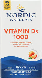 Nordic Naturals Vitamina D3 1000 IU - 120 Cápsulas blandas