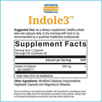 Indole-3-Carbinol, 200 mg, 60 Cápsulas Vegetales – Image 3