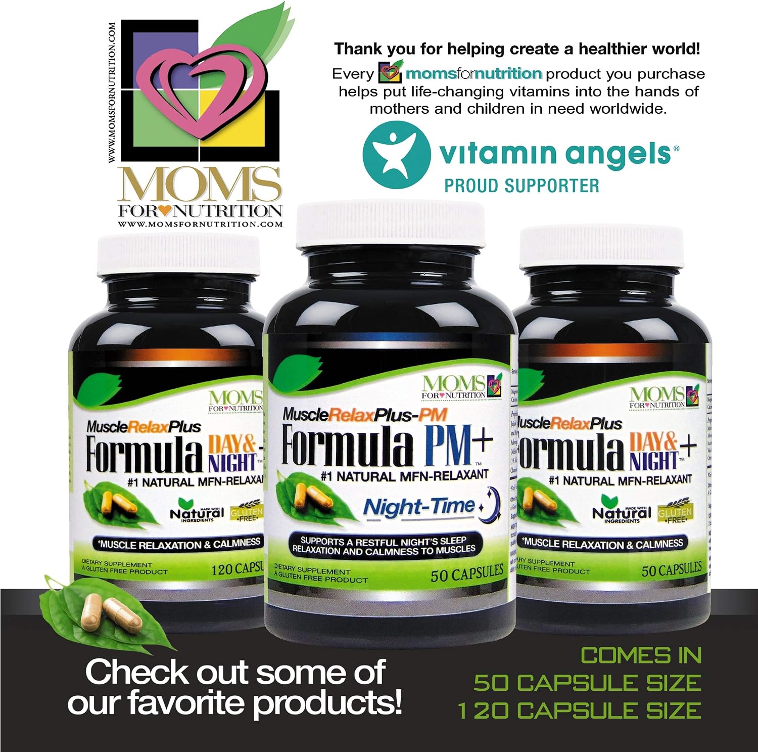 Fórmula Nocturna MuscleRelax 100% Natural – Más de 1.500 mg de Glicinato de Magnesio para los Músculos, Sin Gluten – 50 Cápsulas