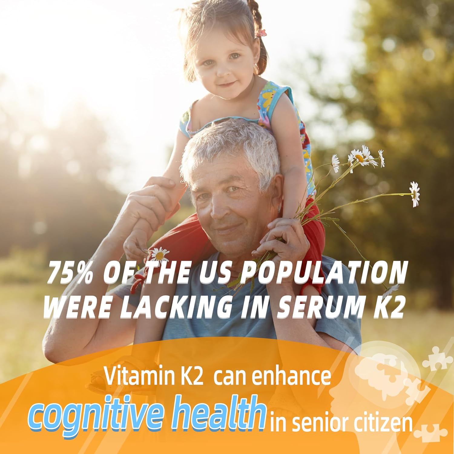 Gominolas de Vitamina K2 MK-7 100mcg – Joywiit – Suplemento para Huesos y Corazón, Sabor Naranja Natural, No GMO, Vegano, 60 Gominolas