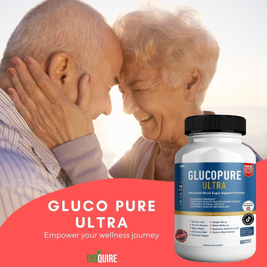 BIOQUIRE Gluco Pure Ultra - Suplemento dietético, 60 cápsulas
