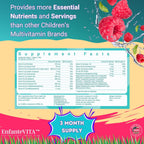 EnfanteVITA All in One Kids Vitamins - Multivitamínico Infantil en Polvo con Probióticos, 90 Días