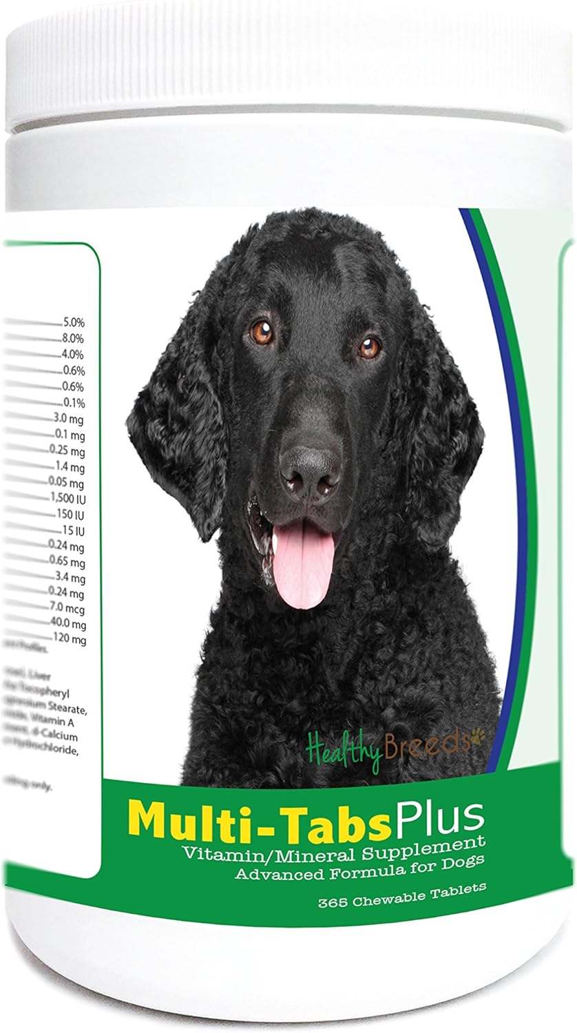 Healthy Breeds Multi-Tabs Plus para Perros Curly-Coated Retriever, 365 Comprimidos Masticables