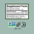 ChildLife Essentials Gotas de Vitamina D3 para Bebés, Niños y Pequeños - 500 UI, Sabor Natural Berry, 3 x 30 ml