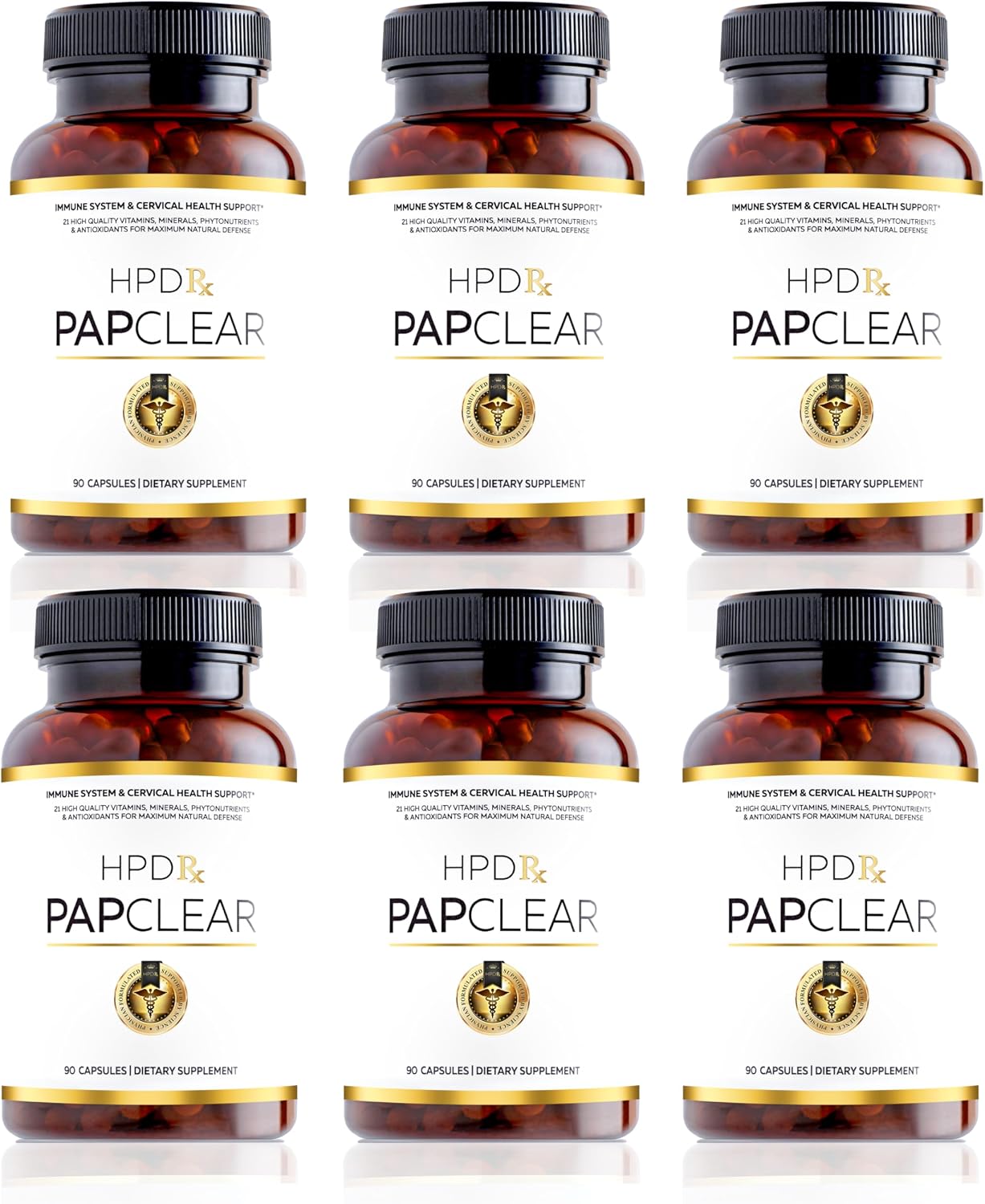 PAPCLEAR – Suplemento Inmunitario Avanzado con 21 Vitaminas y Nutrientes, 90 Cápsulas