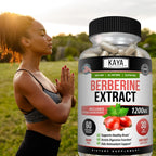 Kaya Naturals Berberina HCL Extract 1200mg - Sistema Inmunológico, Niveles de Glucosa, Salud Intestinal (60 Cápsulas)