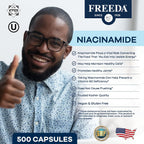 Freeda Niacinamida - Vitamina B3 250 mg - 500 Cápsulas