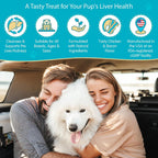 Wanderfound Pets Cardo Mariano para Perros – Sabor Salmón y Bacon – Complemento Natural para el Hígado – 100 Comprimidos Masticables