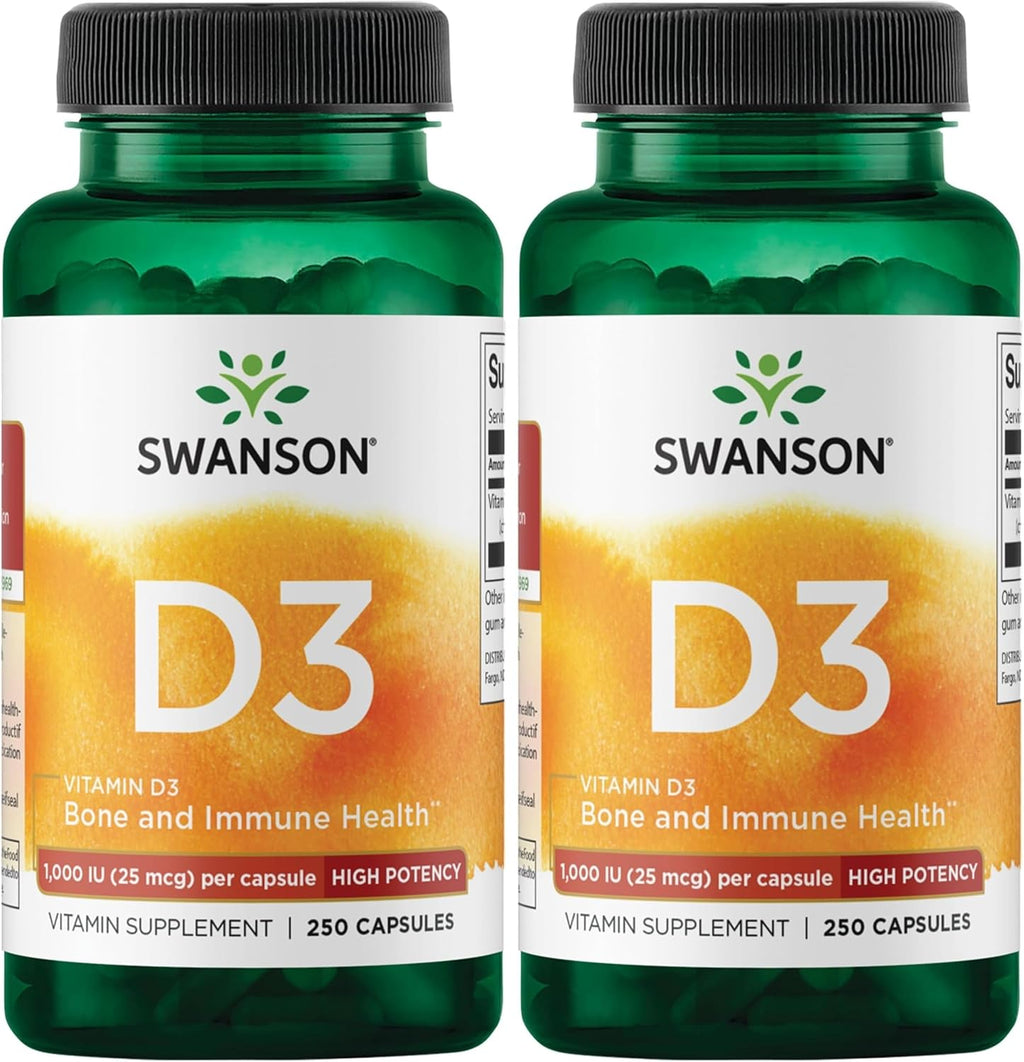 Swanson Vitamina D3 1000 UI - 250 Cápsulas Blandas