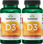 Swanson Vitamina D3 1000 UI - 250 Cápsulas Blandas