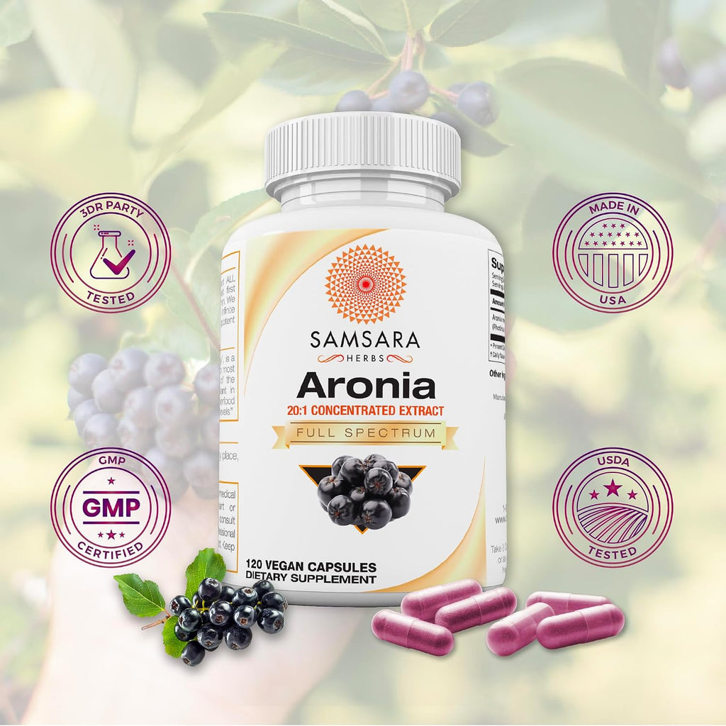 Extracto de Aronia Berry 20:1 – 120 Cápsulas de 500 mg