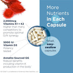 Designs for Health Vitamina D Supreme - Vitamina D3 5000 UI con 2000 mcg de Vitamina K como MK-4 para Huesos, Corazón y Sistema Inmunológico (60 Cápsulas)