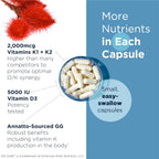 Designs for Health Vitamin D Supreme - Vitamina D3 5000 UI con 2000 mcg de Vitamina K MK-4 para Huesos y Corazón (180 Cápsulas)