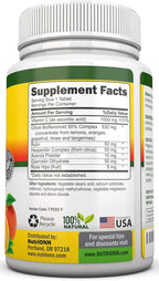 Super Vitamin C Complex - 1695mg - 180 Comprimidos - NutriONN