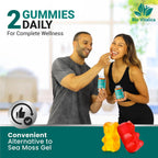 BIO VITALICA Gominolas de Irish Sea Moss y Elderberry - Veganas con Vitamina C, D y Zinc - 4 Paquetes