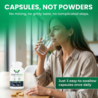 Free Life Labs WoundWorx Nutrition - Apoyo – Cúrcuma: Extracto vegetal incluido en la fórmula. – Image 6