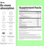The Absorption Company Polvo para Dormir sin Melatonina - Calmante con Azafrán Liposomal, Magnesio y PharmaGABA, Sabor Limonada de Manzanilla, 7 sticks