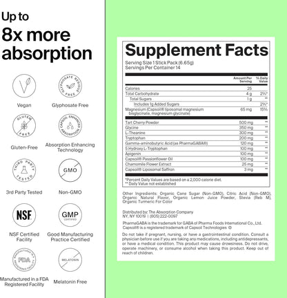 The Absorption Company Polvo para Dormir sin – Magnesio: Mineral esencial que contribuye al funcionamiento normal – Image 2