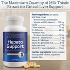 Rx Vitamins Hepato Support – Complemento Hepático para Perros y Gatos con Cardo Mariano – 90 Cápsulas