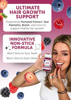 Lunakai Gominolas Super Cabello con Biotina, Zinc, Extracto de Cola de Caballo y Saw Palmetto - 60 unidades