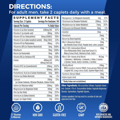 Vitamin World Ultra 360 Multivitamin for Men – Salud ósea y muscular: La combinación de calcio, magnesio y – Image 2