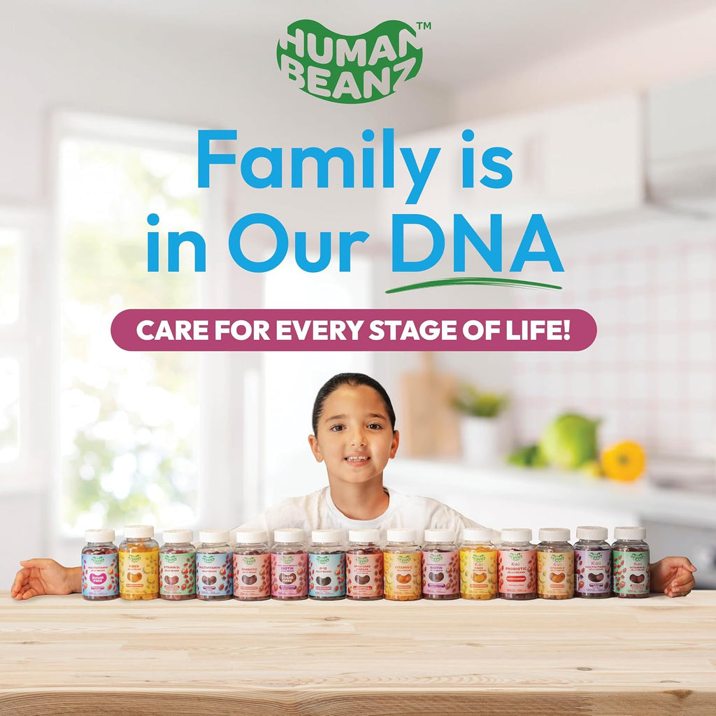 Human Beanz Gominolas Multivitamínicas con Zinc, 120 Gominolas Sabor Berry Blast