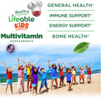 Lifeable Multivitamínico y Multimineral con Hierro para Niños - 150 Comprimidos Masticables Sabor Uva y Bayas