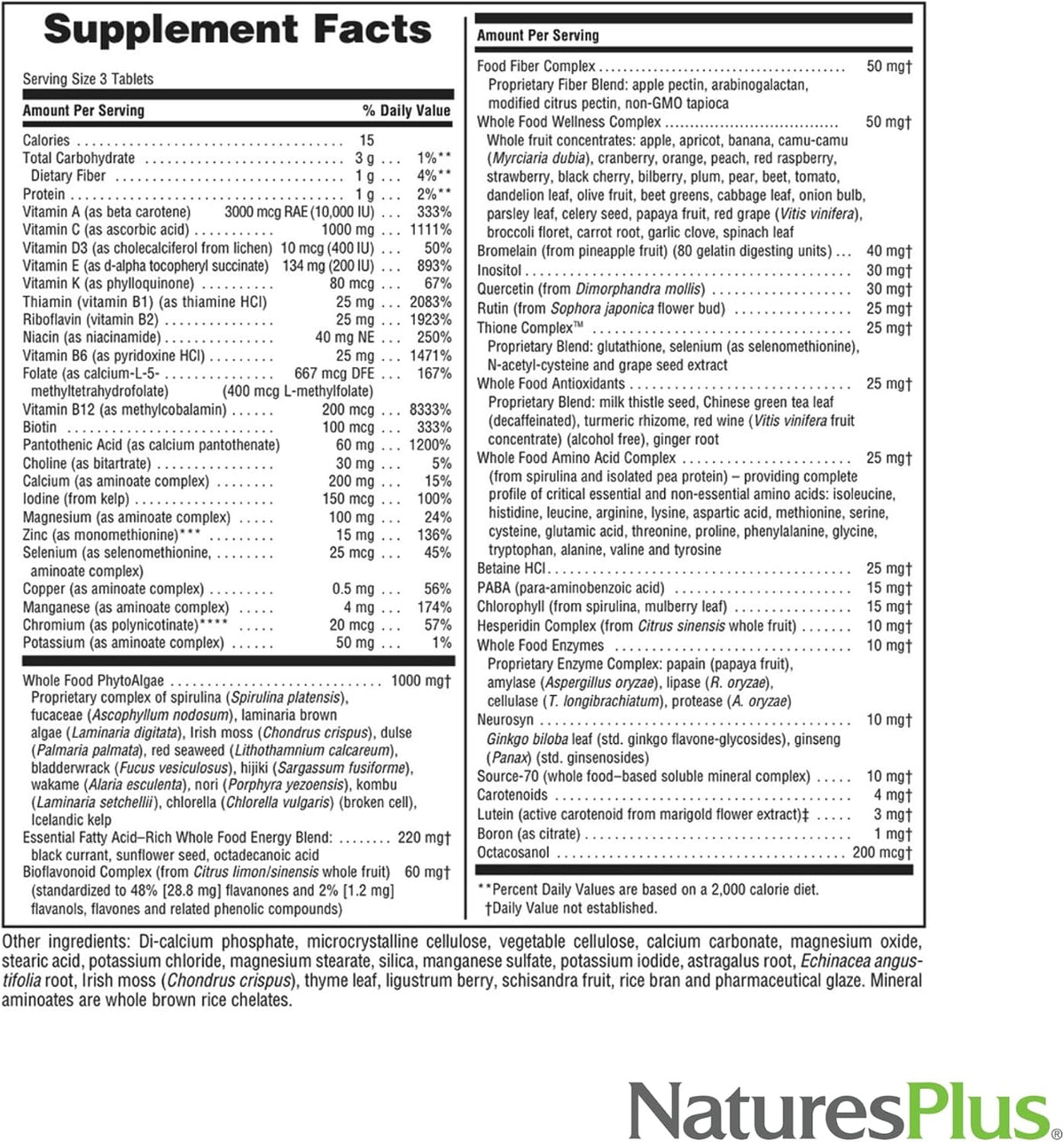 NaturesPlus Ultra Source of Life No-Iron – Luteína: extraída de caléndula, en cantidad significativa para el – Image 5