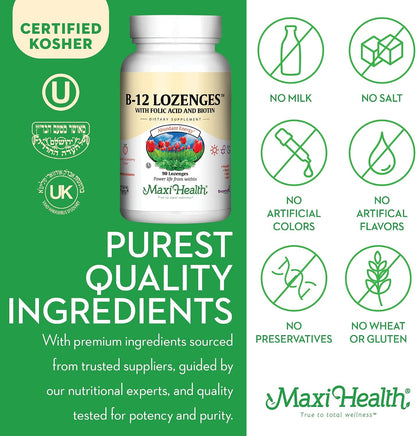 Vitamin B12 Lozenges with Folic Acid and – Veganos y vegetarianos: La B12 se encuentra de forma natural solo en – Image 6