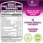 Gominolas Multivitamínicas para Adultos con Vitaminas A, C, D, B12 y Zinc - 60 Gominolas