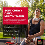 GNC Mega Men Multivitamínico en Gominolas Blandas para Hombres - Sabor Frutas Mixtas - 60 Unidades