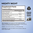 HUM Mighty Night - Suplemento Nocturno para el Sueño y el Cuidado de la Piel, 60 Cápsulas Veganas