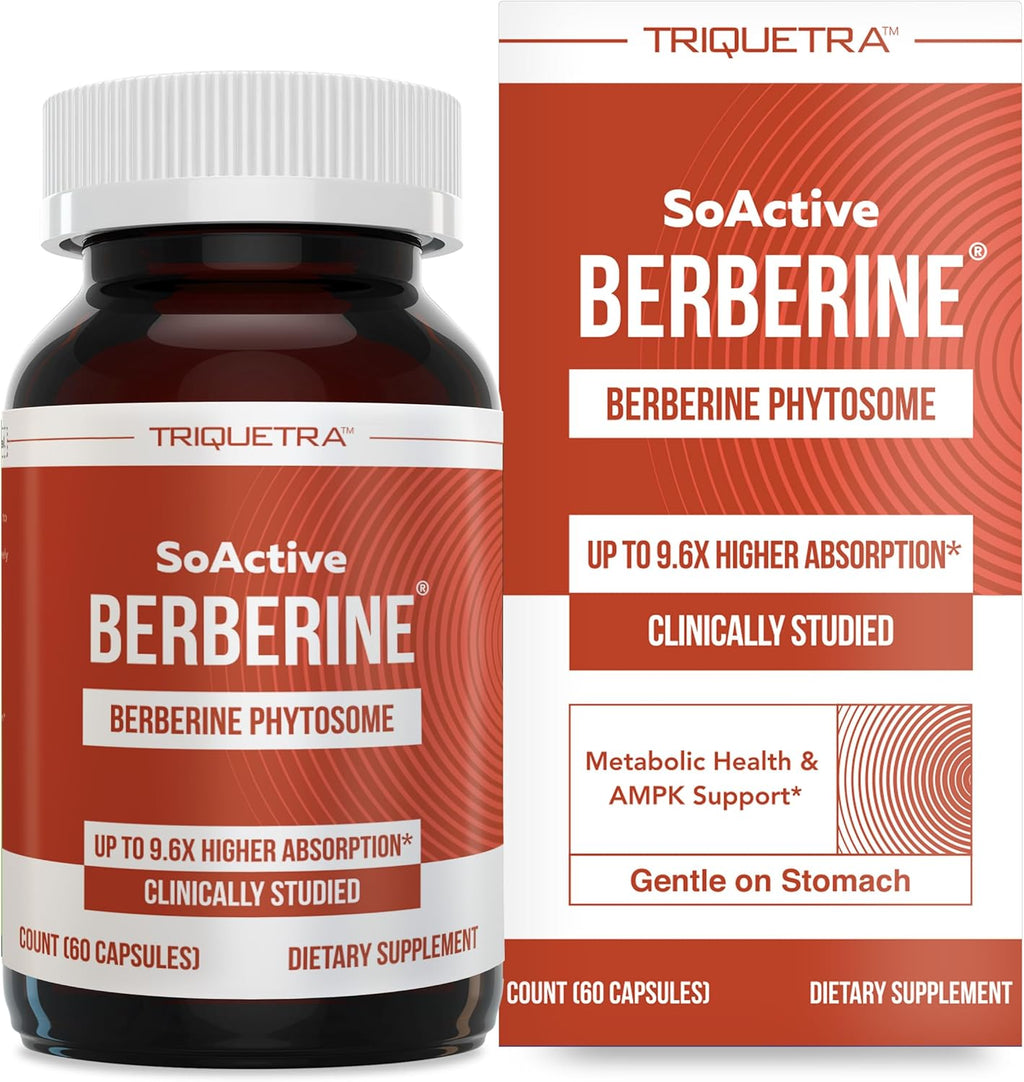 SoActive Berberine 550mg: 9.6X Mayor Absorción, Fitosoma Optimizado