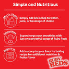 New Vitality Ruby Reds: Suplemento en polvo de frutas y verduras rojas, 311 g (30 raciones)