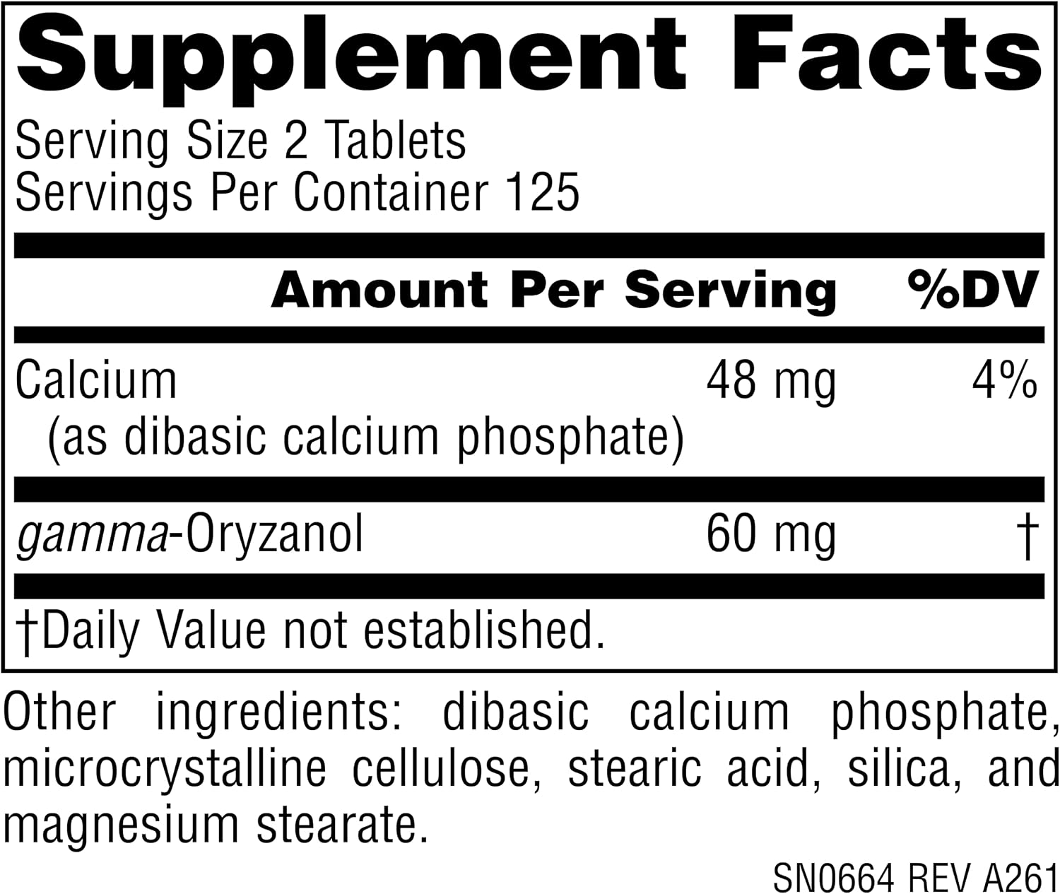 Source Naturals Athletic Series Gamma Oryzanol, Complemento Alimenticio, 30 mg - 250 Comprimidos Vegetarianos