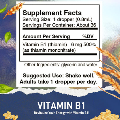 HoneyCombs Gotas de Alta Potencia de Vitamina B1 (Tiamina) y B2 (Riboflavina) - Sin Alcohol, Fácil Absorción – Image 2