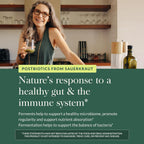 Gaia Herbs Postbiótico de Chucrut - Salud Digestiva e Inmune - 60 Cápsulas Veganas