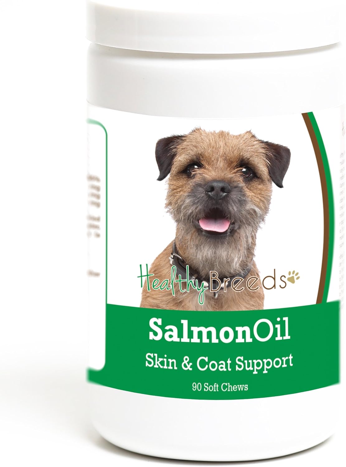 Healthy Breeds Border Terrier Salmon Oil – Piel y pelaje: El EPA y DHA pueden ayudar a mantener una barrera – Image 1