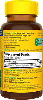 Nature Made Vitamina B12 1000 mcg, Comprimidos Sublinguales de Disolución Rápida, 150 Comprimidos